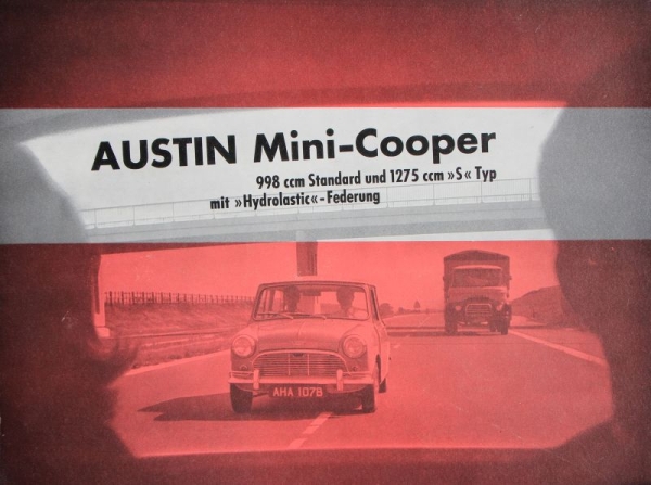 Austin Mini-Cooper S Modellprogramm 1962 Automobilprospekt (8564)